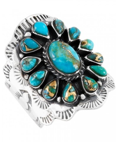 Turquoise Ring Sterling Silver 925 Size 6 to 11 Matrix Turquoise $19.36 Rings