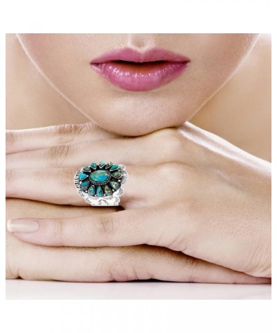 Turquoise Ring Sterling Silver 925 Size 6 to 11 Matrix Turquoise $19.36 Rings