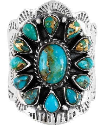 Turquoise Ring Sterling Silver 925 Size 6 to 11 Matrix Turquoise $19.36 Rings