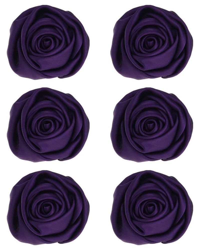 Rose Flower Brooch Pins Fabric Flower Brooch Women Corsage Brooch for Scarves Hat Clothing Decoration Purple $8.49 Brooches &...