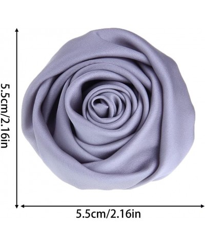 Rose Flower Brooch Pins Fabric Flower Brooch Women Corsage Brooch for Scarves Hat Clothing Decoration Purple $8.49 Brooches &...