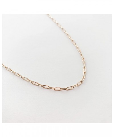 Olivia Dainty Paperclip Link Chain Necklace in Silver | Minimalist, Delicate Jewelry Rose Gold $14.87 Necklaces