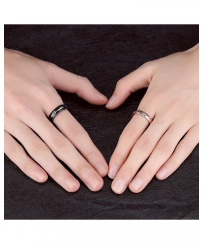 Couples Her King and His Queen Enagagement Bridal Ring Set 2PCS, Black Rose Gold Color His 10 Her 8 $9.85 Bracelets