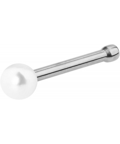 20g Surgical Steel Pearly Ball Straight Nose Stud Pearly White $7.64 Body Jewelry