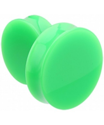 Supersize Neon Colored Acrylic Double Flared Ear Gauge Plug Earrings 1-1/8" (29mm), Green $15.29 Body Jewelry