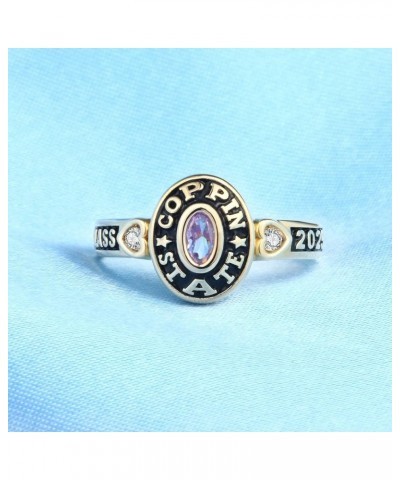 Custom Class Rings Fully Personalized Class Rings for Women High School 925 Sterling Silver Rings Women's Class Rings Size 5-...