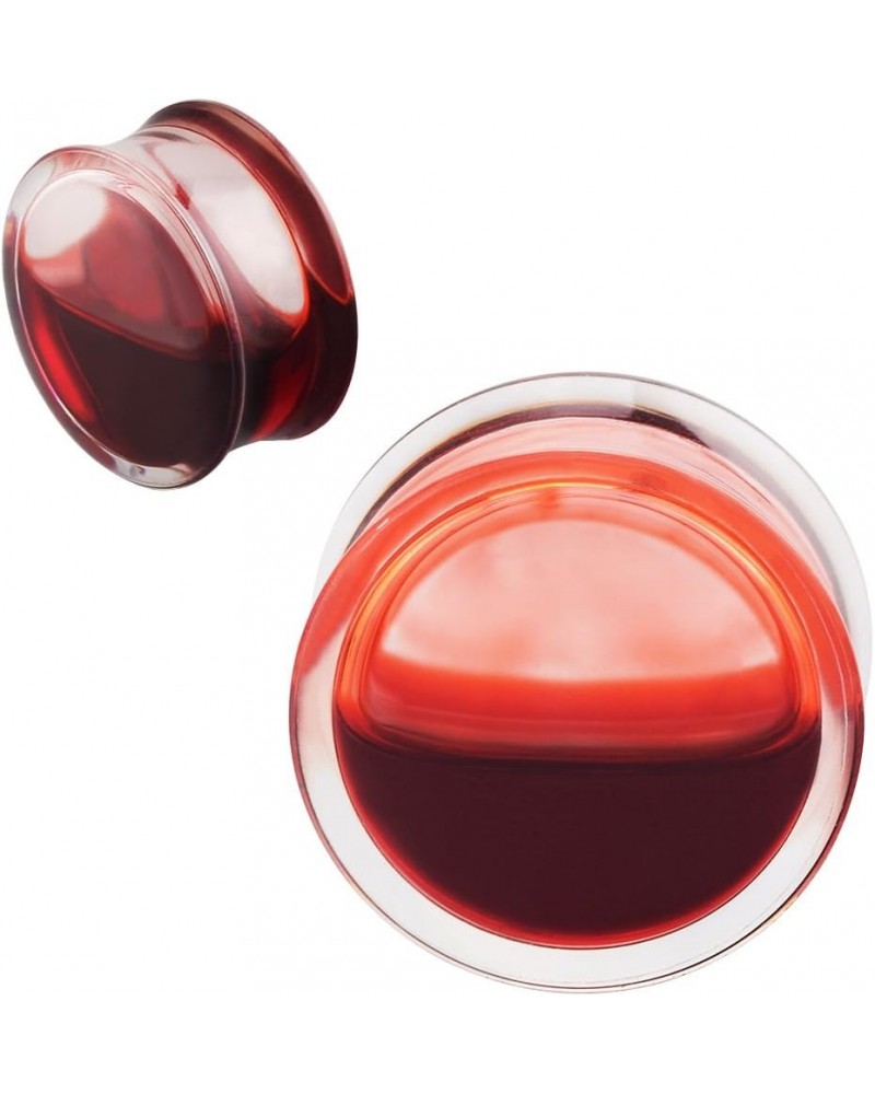 2Pcs Acrylic Red Liquid Blood Double Flare Ear Tunnels Expander Plugs Stretcher Gauge 0g-5/8 Gauge: 5/8"(16mm) $7.79 Body Jew...