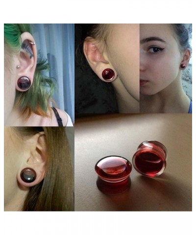 2Pcs Acrylic Red Liquid Blood Double Flare Ear Tunnels Expander Plugs Stretcher Gauge 0g-5/8 Gauge: 5/8"(16mm) $7.79 Body Jew...