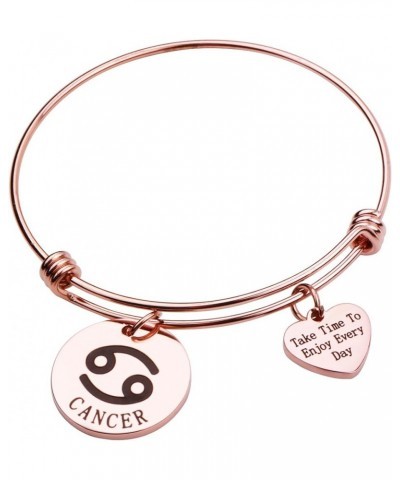 Rose Gold Zodiac Sign Bracelet Constellation Jewelry Gift for Her Cancer $10.01 Bracelets