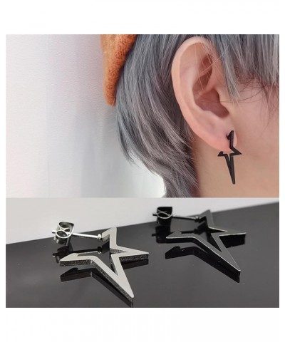 Star Drop Dangle Earrings for Women Girls Stainless Steel Star Earrings Punk Open Shooting Star Earrings Cute Unique Cool Sta...