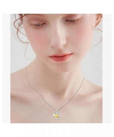 925 Sterling Silver Sunflower Necklace Heart Necklace You are My Sunshine Pendant Jewelry Gifts for Women Girls $24.29 Necklaces