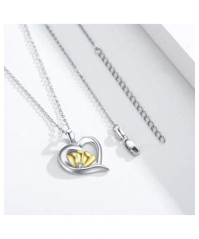 925 Sterling Silver Sunflower Necklace Heart Necklace You are My Sunshine Pendant Jewelry Gifts for Women Girls $24.29 Necklaces