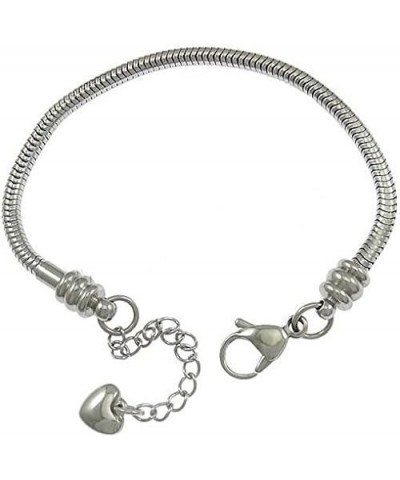 The Forever Bracelet Stainless Steel Starter Charm Bracelet for Adults & Kids Fits European Style Beads Comes with 2 Beads Lo...