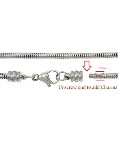 The Forever Bracelet Stainless Steel Starter Charm Bracelet for Adults & Kids Fits European Style Beads Comes with 2 Beads Lo...