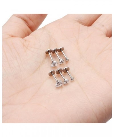 20G 18G Titanuim Push in Theadless Nose Rings Studs and Flat Back Earrings Studs Hypoallergenic Implant Grade Cartilage Helix...