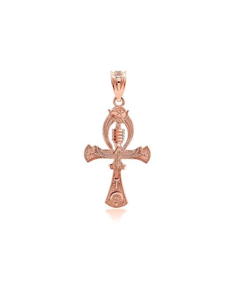 Egyptian Ankh Cross Eagle Eye of Horus pendant 10K Gold Parent 10K Rose Gold $56.69 Pendants