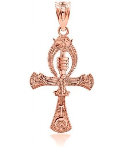 Egyptian Ankh Cross Eagle Eye of Horus pendant 10K Gold Parent 10K Rose Gold $56.69 Pendants