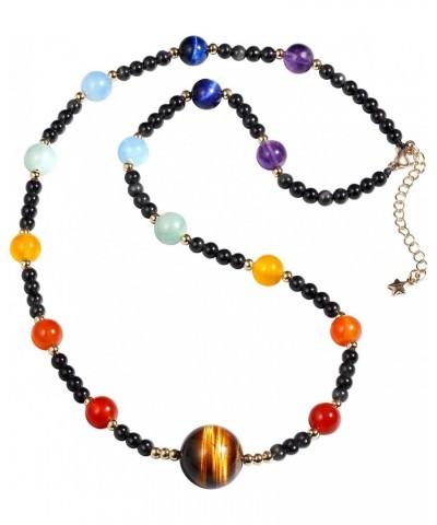 7 Chakra with Tiger Eye Beaded Necklaces for Women Obsidian Healing Crystals and Gemstones Reiki Stone Meditation Balance Wor...