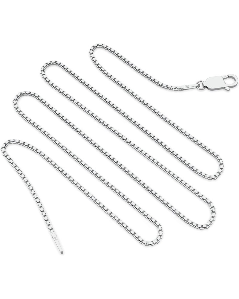 925 Sterling Silver .8MM Box Chain - Italian Necklace - Super Thin & Strong - 16" - 30 20.0 Inches $11.35 Necklaces