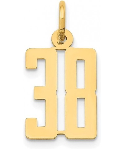 14k Yellow Gold Small Elongated Number Initial Charm Pendant Fine Jewelry For Women Number: 38 $64.75 Bracelets