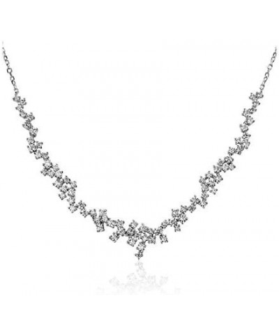 4 CT Round Created Diamond Cluster Wedding Pendant Necklace 14K White Gold Finish $55.68 Necklaces