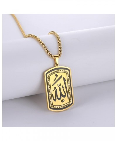 Allah Medallion Pendant Necklace Islamic Allah Symbol Necklace Stainless Steel Islamic Muslim Religious Charm Jewelry Gift fo...