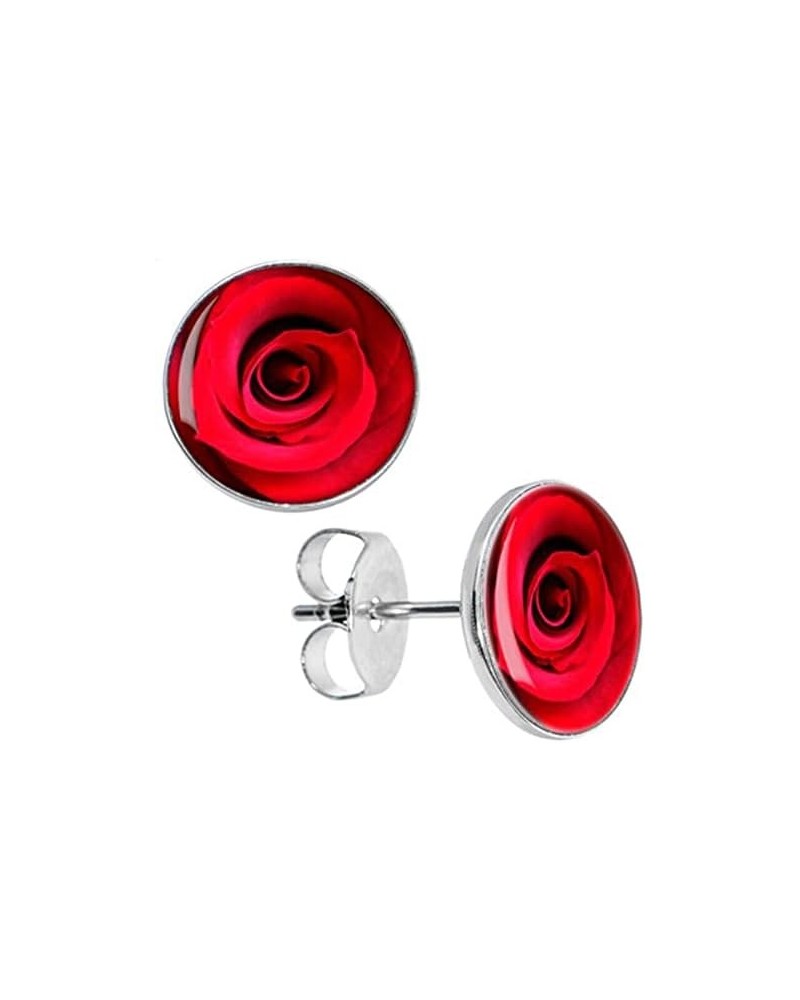 Rose Stud Post Earrings - New - Pair! $5.82 Earrings