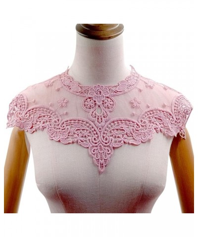 Hollow Out Lace Fake Collar Flower Embroidery Detachable Fake Collar DIY Lace Applique for Women Grey $4.54 Necklaces