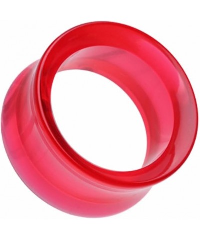 Basic Acrylic Double Flared Ear Gauge WildKlass Tunnel Plug (Sold as Pairs) 3/4" (19mm) Red $9.68 Body Jewelry