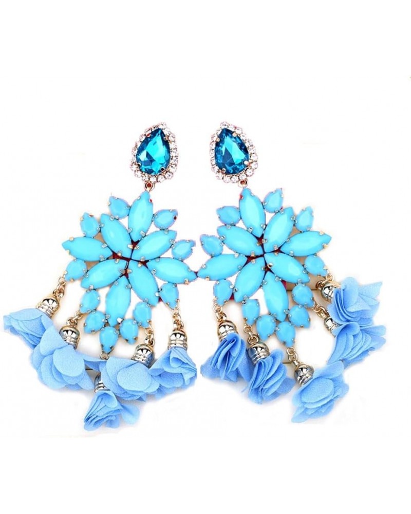 Boho Statement Earrings Tassel Earrings Dangle Earrings Long Earrings for Women/Girl blue $10.91 Earrings