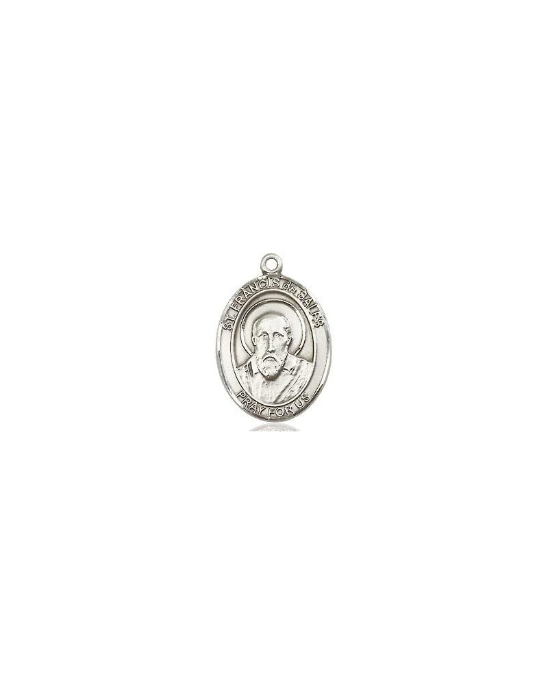 St. Francis de Sales Catholic Patron Saint Medal Pendant Necklace Charm, Made in USA Medium/Pewter/no chain $55.59 Necklaces