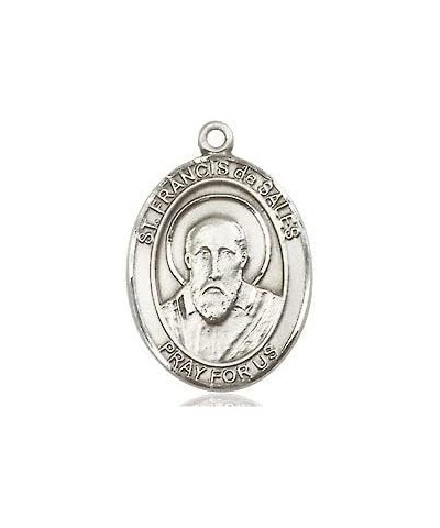 St. Francis de Sales Catholic Patron Saint Medal Pendant Necklace Charm, Made in USA Medium/Pewter/no chain $55.59 Necklaces