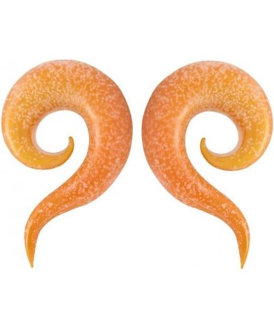 BodyJewelryOnline Orange Glass Ear Tapers Spiral Taper Plugs Earrings 3mm-15mm Spiral Ear Gauges Plug Hanging Taper Stretcher...