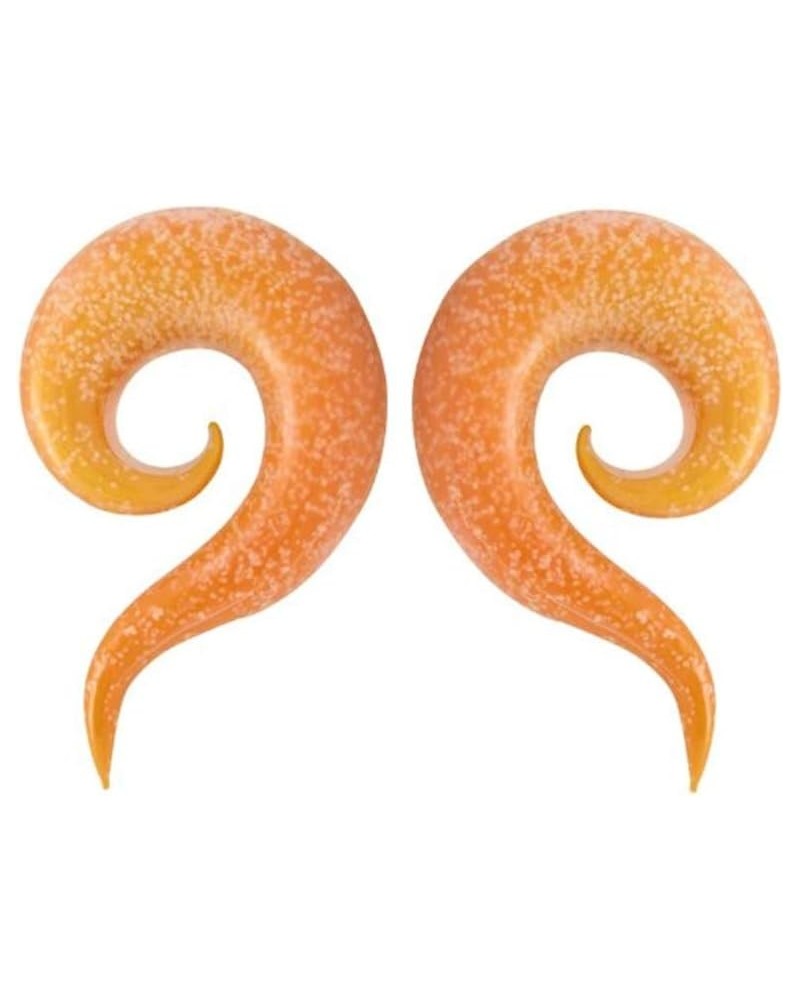 BodyJewelryOnline Orange Glass Ear Tapers Spiral Taper Plugs Earrings 3mm-15mm Spiral Ear Gauges Plug Hanging Taper Stretcher...