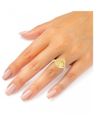 10k Yellow Gold A-Z Cursive Letter Initial Ring, Sizes 4-9 O-Small $66.24 Rings