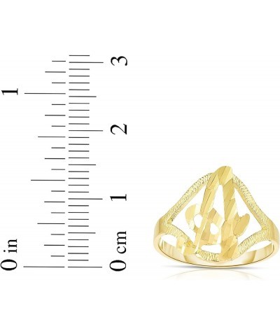 10k Yellow Gold A-Z Cursive Letter Initial Ring, Sizes 4-9 O-Small $66.24 Rings