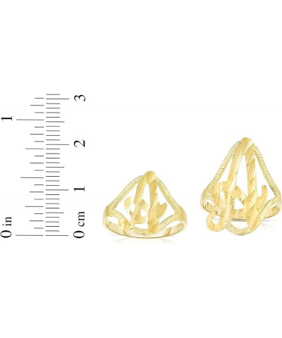 10k Yellow Gold A-Z Cursive Letter Initial Ring, Sizes 4-9 O-Small $66.24 Rings