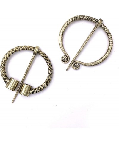 Vintage Viking Brooches Pins Medieval Cloak Shawl Scarf Pin Clasp Celtic Jewelry for Women Silver Tone 2PCS GOLD 1 $8.50 Broo...