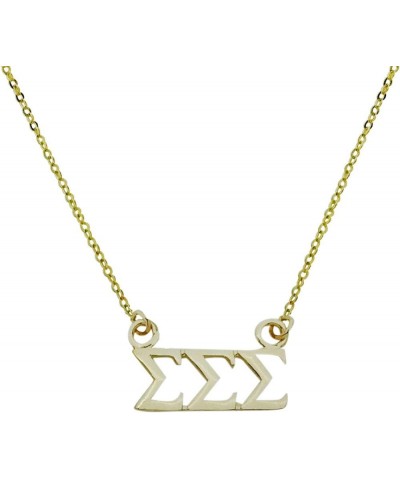 Tri Sigma Sigma Sigma Greek Sorority Lavalier Necklace Pendant Sorority Floating Necklace 19.0 Inches $19.86 Necklaces