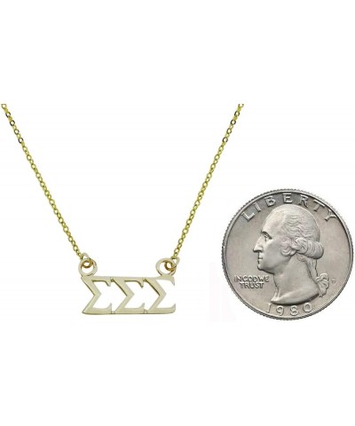 Tri Sigma Sigma Sigma Greek Sorority Lavalier Necklace Pendant Sorority Floating Necklace 19.0 Inches $19.86 Necklaces