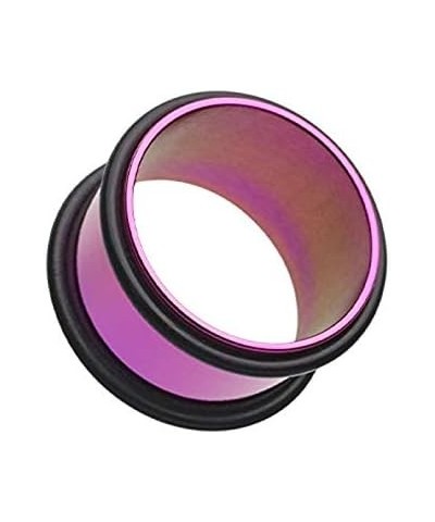 Colorline No Flare Ear Gauge Tunnel Plug 8 GA (3.2mm), Purple $11.01 Body Jewelry