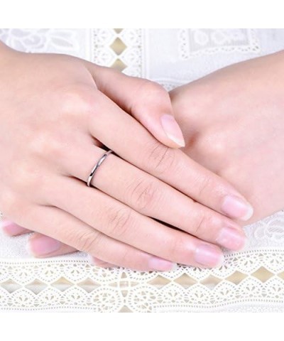 YH JEWELRY 2mm White Gold Plated 925 Sterling Silver Rings Polished Comfort Fit Dome Wedding Band Ring $11.59 Rings