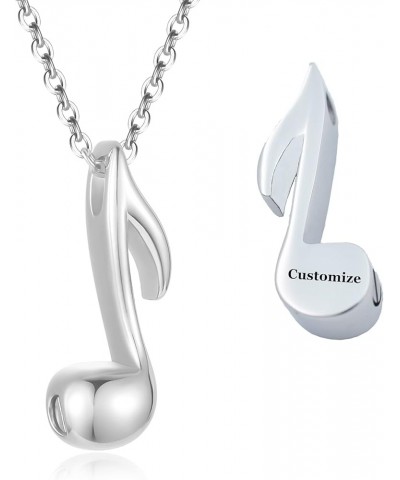 Music Note Memorial Urn Pendant Ash Keepsake Necklace Stainless Steel Music Instrument Cremation Jewelry Customize $12.97 Nec...