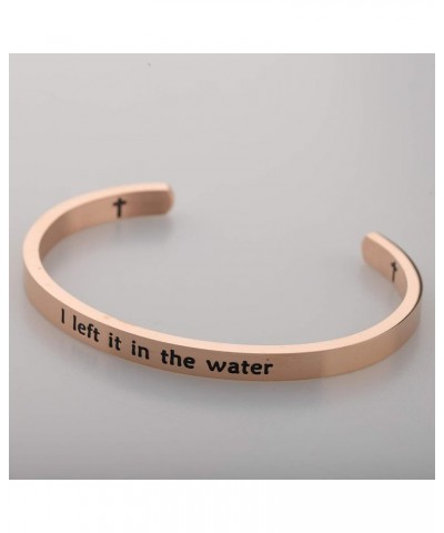 Baptism Gift For Women I Left it in The Water Cuff Bracelet Adult Baptism Gift, Baptized Bracelet for Teen Girl RG-I Left $9....