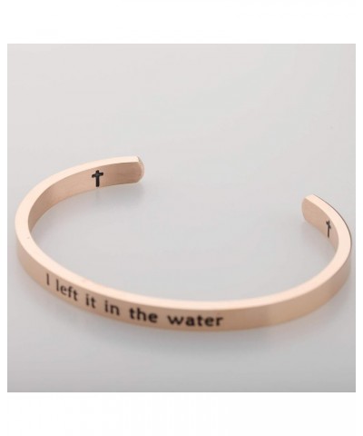 Baptism Gift For Women I Left it in The Water Cuff Bracelet Adult Baptism Gift, Baptized Bracelet for Teen Girl RG-I Left $9....