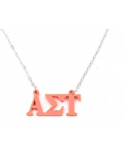 Alpha Sigma Tau Sorority Necklace Pastel Watermelon $10.32 Necklaces