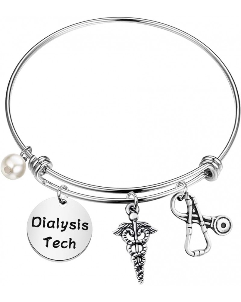 Phlebotomist Gift Dialysis Nurse Gift Dialysis Tech Jewelry Graduation Gift Silver $6.18 Bracelets