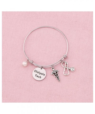 Phlebotomist Gift Dialysis Nurse Gift Dialysis Tech Jewelry Graduation Gift Silver $6.18 Bracelets