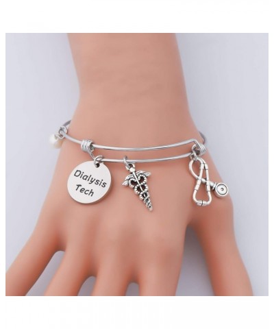 Phlebotomist Gift Dialysis Nurse Gift Dialysis Tech Jewelry Graduation Gift Silver $6.18 Bracelets