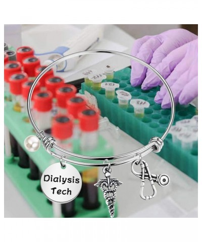 Phlebotomist Gift Dialysis Nurse Gift Dialysis Tech Jewelry Graduation Gift Silver $6.18 Bracelets